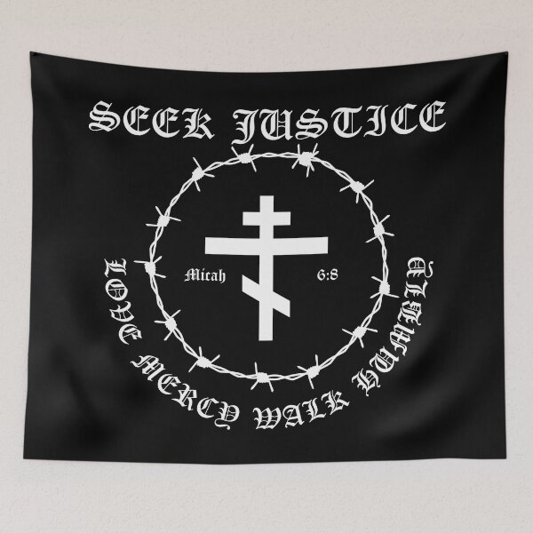Item preview, Micah 6:8 Seek Justice Love Mercy Walk Humbly Metal Hardcore Punk designed and sold by thecamphillips.