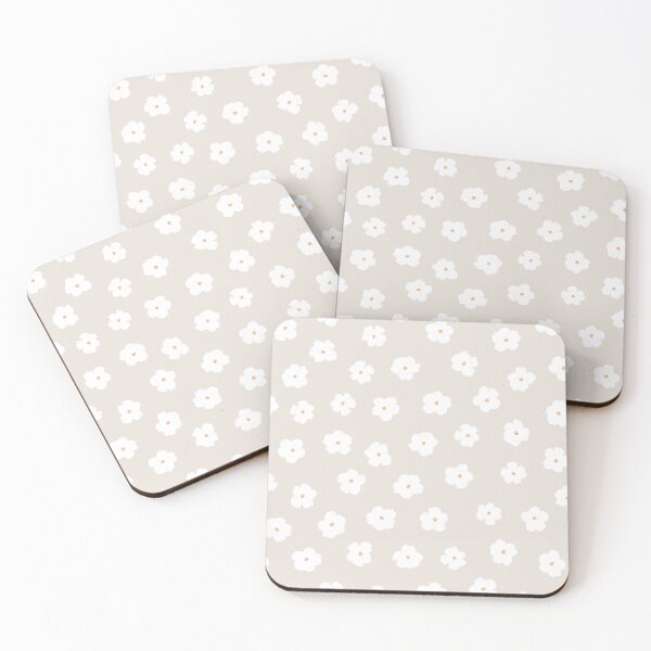 Item preview, White Daisies with Beige Background  designed and sold by ArreisArtwork.