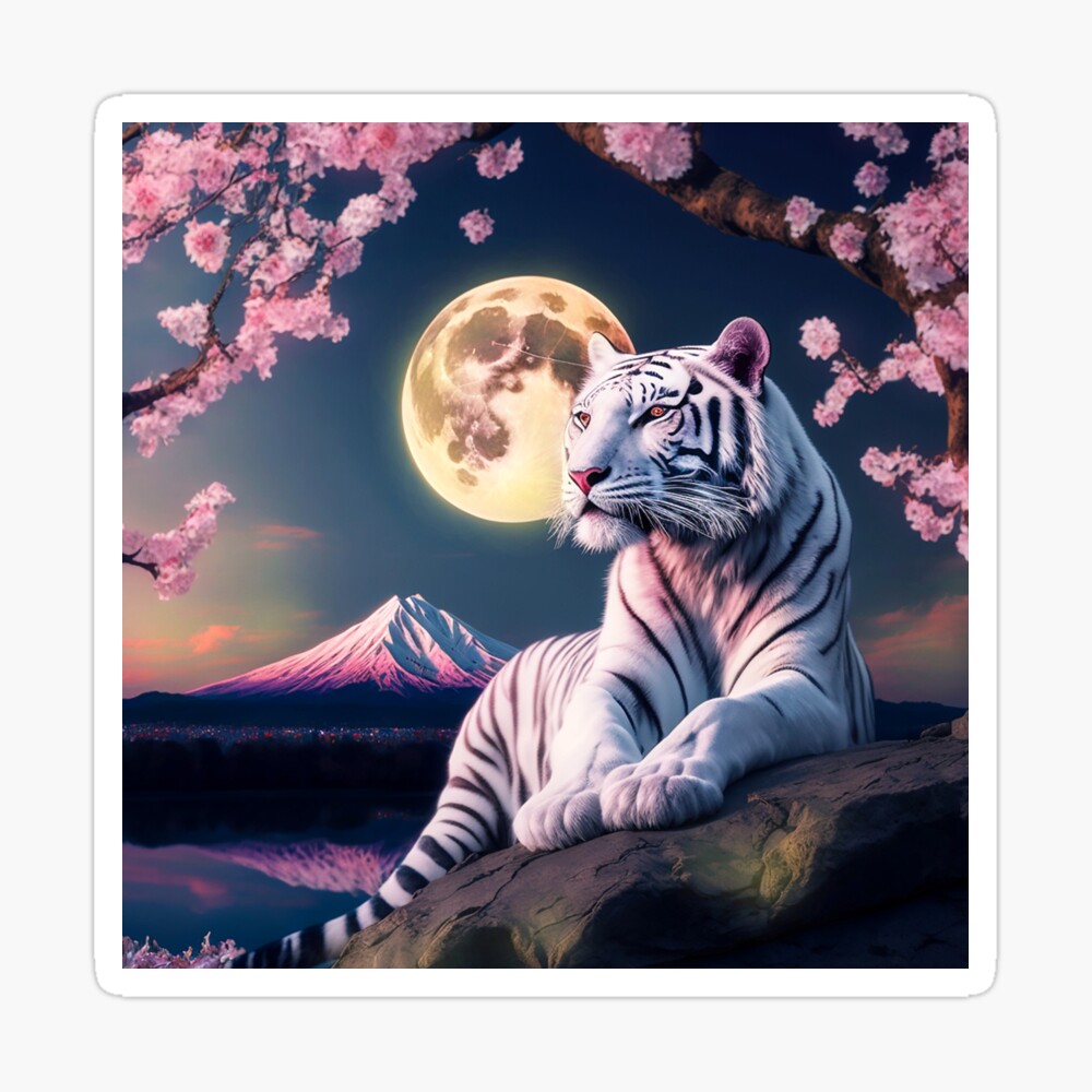 Cherry Blossom Tiger Metal Lunch Box