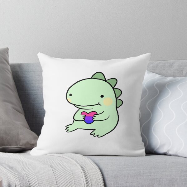 Item preview, Dinosaur Holding a Heart | Cute Dinosaur Sticker, Pride Sticker, Bisexual Heart designed and sold by iristocat.
