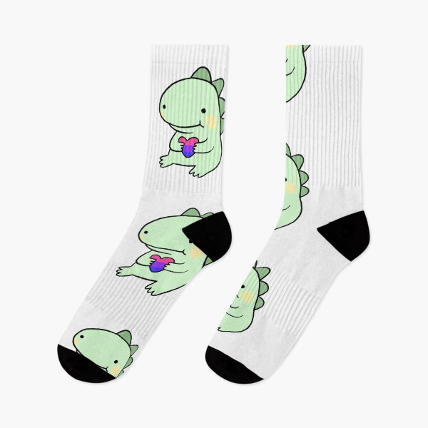 Item preview, Dinosaur Holding a Heart | Cute Dinosaur Sticker, Pride Sticker, Bisexual Heart designed and sold by iristocat.