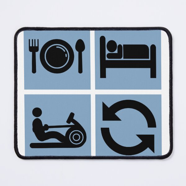 Item preview, Erging Graphic - Eat, Sleep, Erg, Repeat designed and sold by QuipSally.
