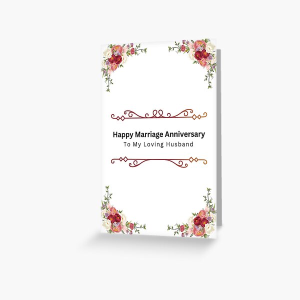 Happy Marriage Anniversary Greeting Card for Sale by Gold-Memories