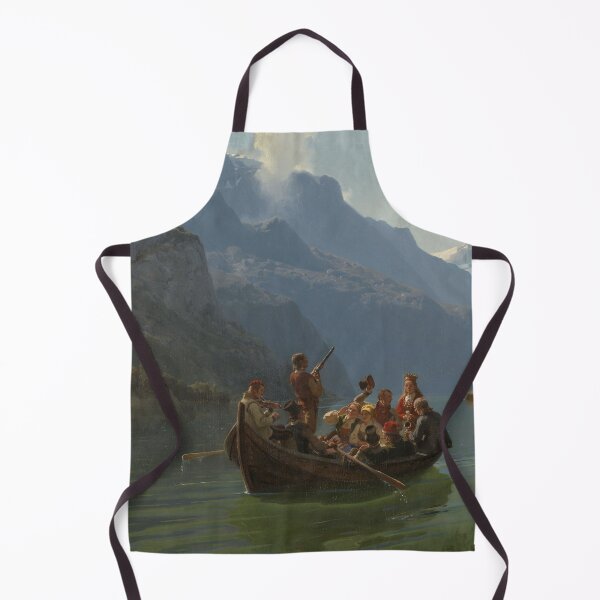 Item preview, "Bridal Procession on the Hardangerfjord" by Hans Gude - Norwegian Landscape Art Print designed and sold by ElLocoMus.