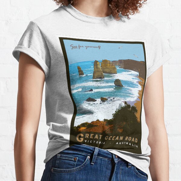 Great Ocean Road Vintage Illustration Classic T-Shirt