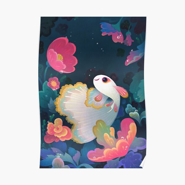 Flower guppy Poster