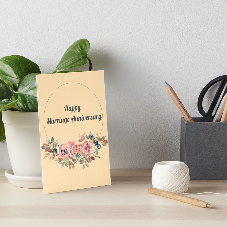 Happy Marriage Anniversary Greeting Card for Sale by Gold-Memories