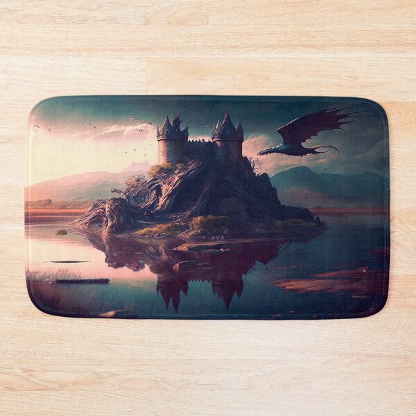 Item preview, A Castle With a Dragon Flying Around designed and sold by L'art Designs.