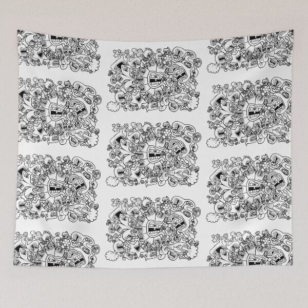 Item preview, Flower Doodle Fight designed and sold by Gioco Roesch.