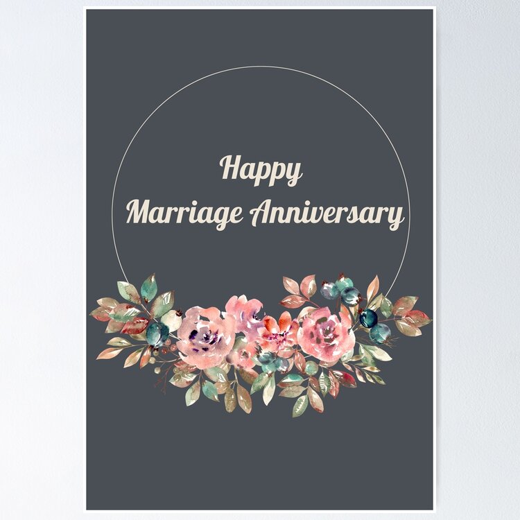 Happy Marriage Anniversary Greeting Card for Sale by Gold-Memories