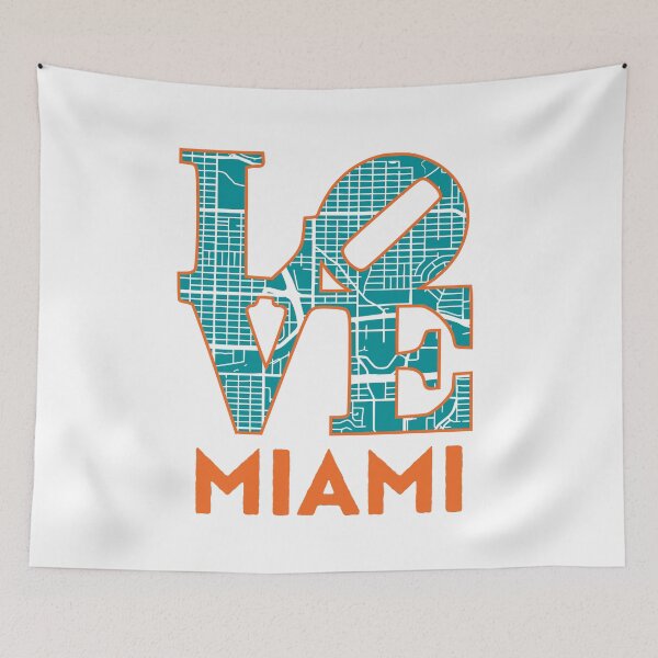 Item preview, Love Miami City Map Miami 305 designed and sold by pixeljamz.