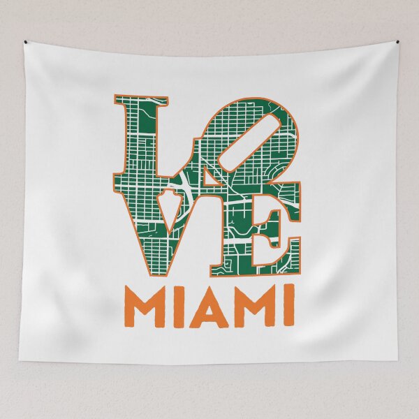Item preview, Love Miami City Map Miami 305 designed and sold by pixeljamz.