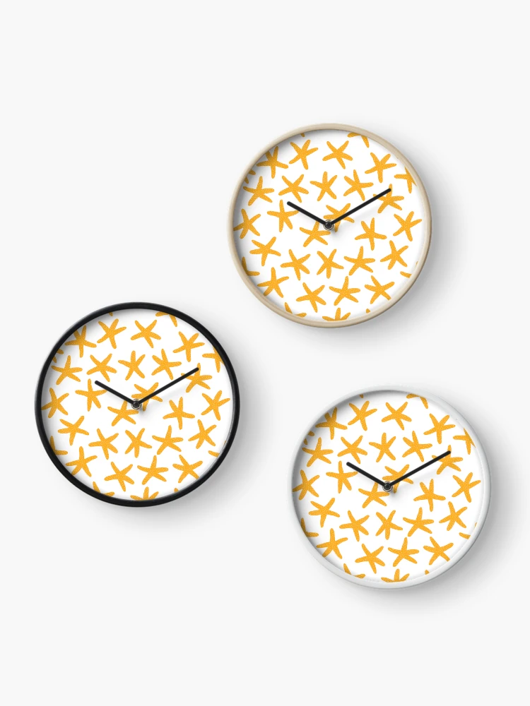 Thumbnail 3 of 4, Clock, starfish pattern designed and sold by Florence O’Brien.