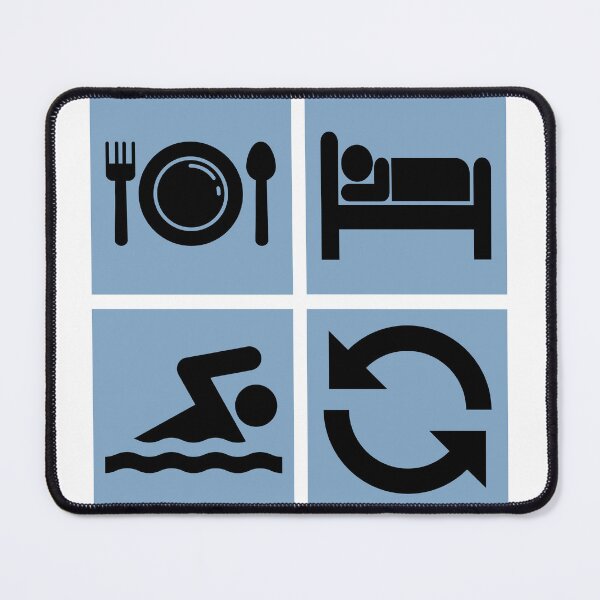 Item preview, Swim Design - Eat Sleep Swim Repeat designed and sold by QuipSally.