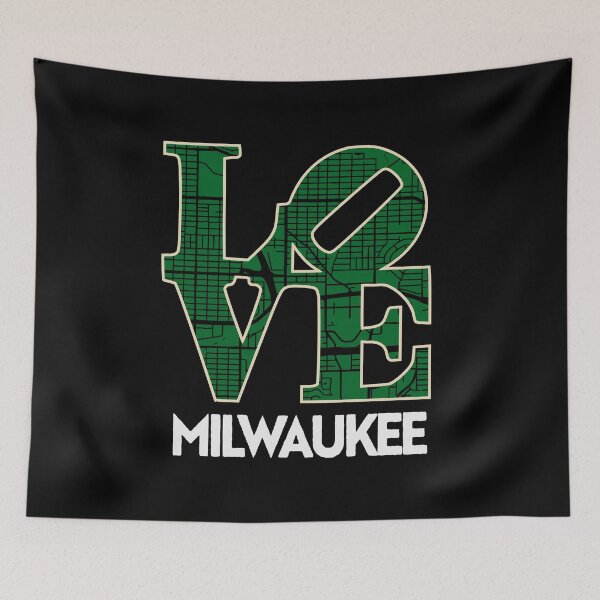 Item preview, Love Milwaukee City Map Milwaukee 414 designed and sold by pixeljamz.