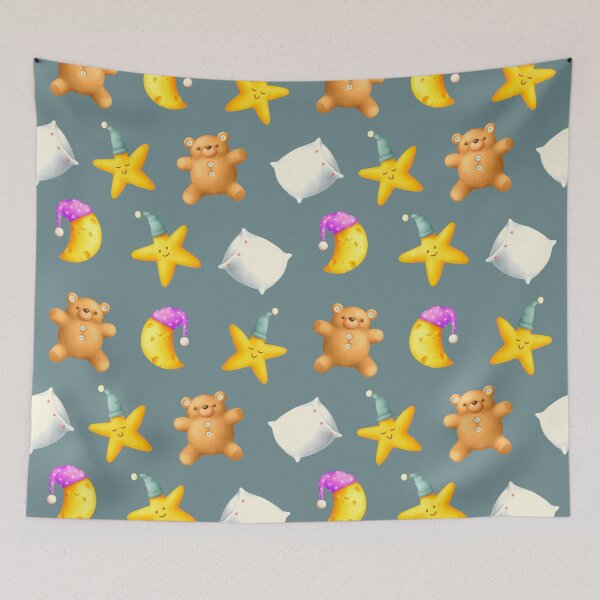 Item preview, Moon and Stars Seamless Surface Pattern designed and sold by PBJArt.