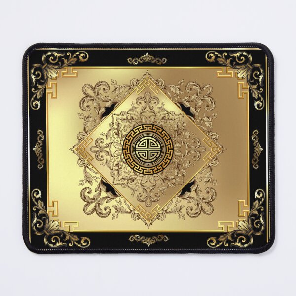 Item preview, Greek Key Diamond Ornate Baroque Golden designed and sold by Yiorgos Designs.