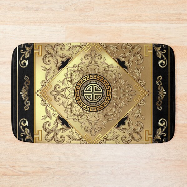 Item preview, Greek Key Diamond Ornate Baroque Golden designed and sold by Yiorgos Designs.