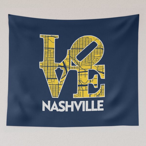 Item preview, Love Nashville City Map Nashville 615 designed and sold by pixeljamz.