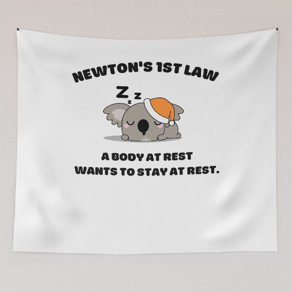 Item preview,  Newton's First Law- Funny Physics Joke designed and sold by MedRedaKh.