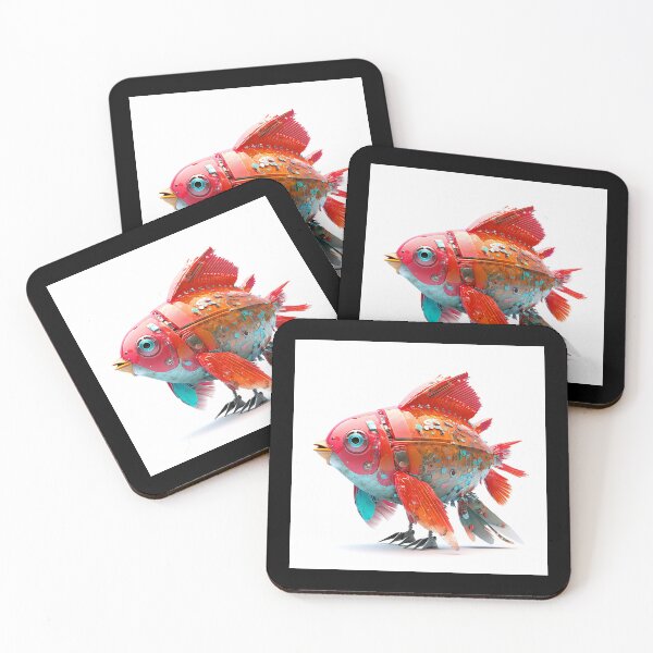 Item preview, Cute Red Fish Robot designed and sold by elnixart.