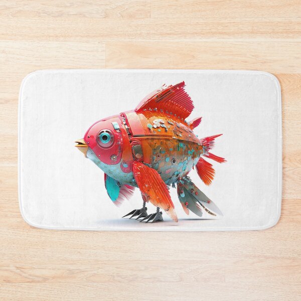 Item preview, Cute Red Fish Robot designed and sold by elnixart.