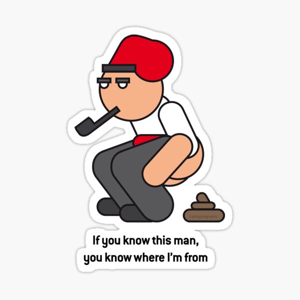 Artikel-Vorschau von Caganer, der kauende Mann, designt und verkauft von platypusgraphic.