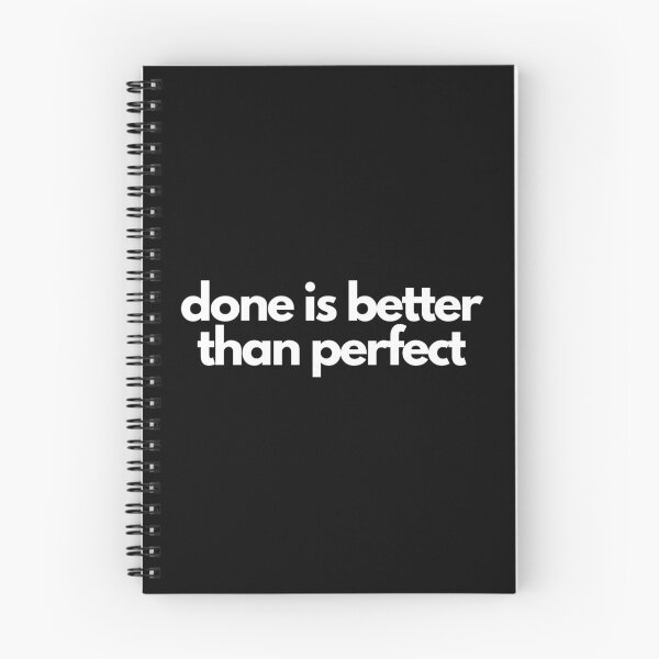 Item preview, Done is better than perfect White on Black entrepreneur designed and sold by EmprendeHoy.