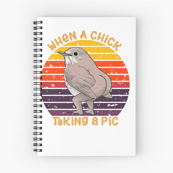 Item preview, Retro sunset When A Chick Taking A PIC Meme designed and sold by VibrantVisionM.