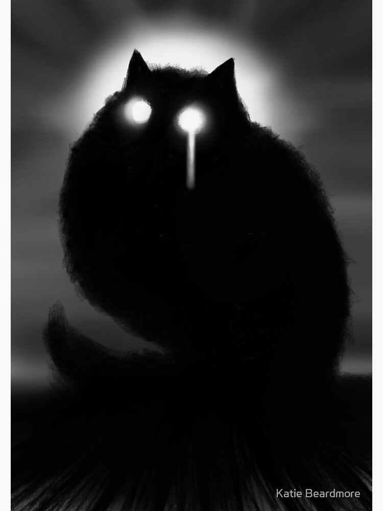 Can i come in Horror cat art/illustration Poster - Main Image