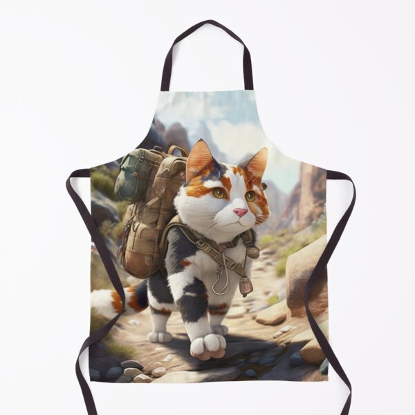 Item preview, Hiking Calico Cat Sticker designed and sold by koolandthecat.