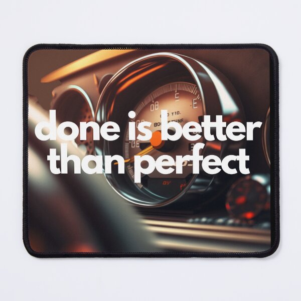 Item preview, Done is better than perfect White on Black entrepreneur minimalist, Clockpunk, Frutiger Aero, Analog photography, CGsociety, Soft focus designed and sold by EmprendeHoy.
