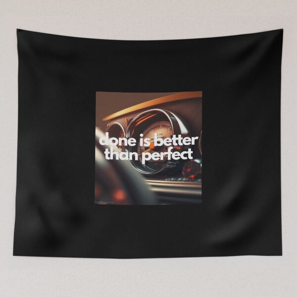 Item preview, Done is better than perfect White on Black entrepreneur minimalist, Clockpunk, Frutiger Aero, Analog photography, CGsociety, Soft focus designed and sold by EmprendeHoy.