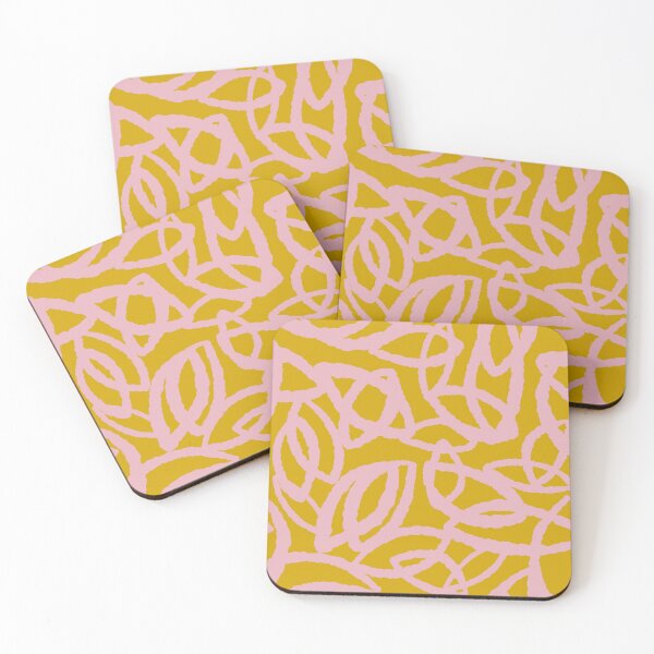 Item preview, Abstract doodle pattern in pink and yellow designed and sold by Miss-Belle.