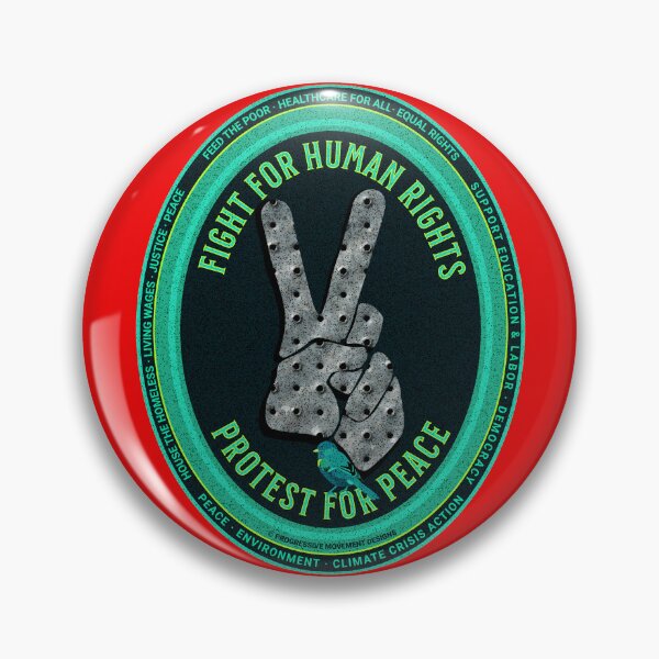 Item preview, PMD00552 Progressive Movement Designs Progress Peace Sign Victory Sign shows you support human rights and peace for progressive Democrats, progressive Independents and Bernie Sanders supporters designed and sold by ProgressiveLeft.