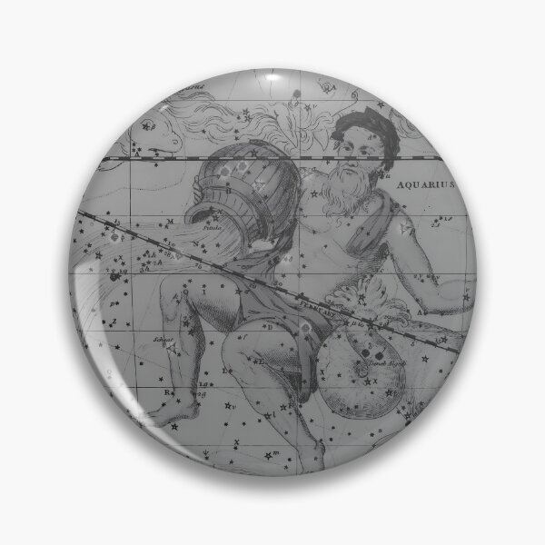 Item preview, Vintage Aquarius Constellation Star Map, Grey designed and sold by notsweettea.