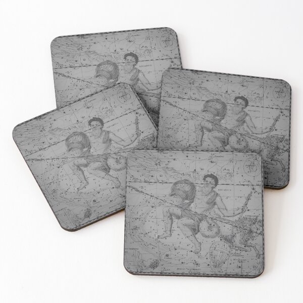 Item preview, Vintage Aquarius Constellation Star Map, Grey designed and sold by notsweettea.