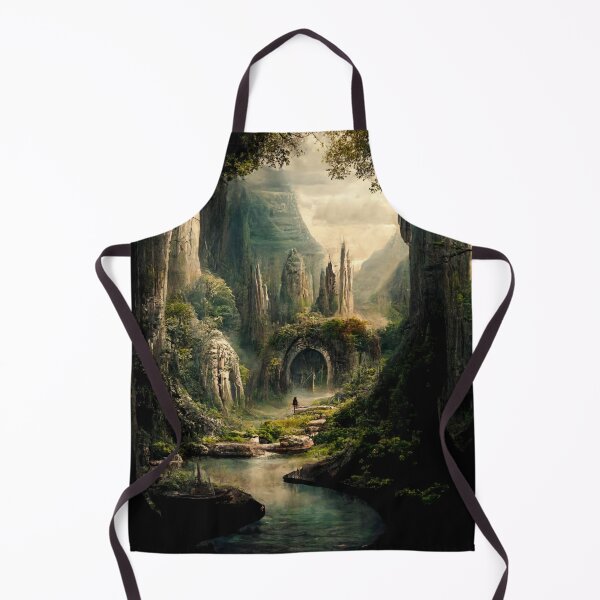 Item preview, Mystical Realm Epic Fantasy Mountain and Sea Enchanted Forest Castle designed and sold by DREX MAGICA HOME By GGDesignsart.