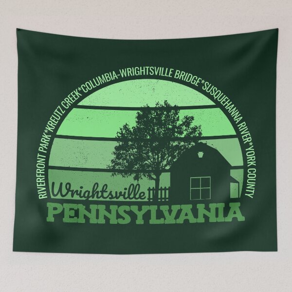 Item preview, Wrightsville Pennsylvania Sunset Retro Vintage Local Pride Logo designed and sold by CRHPOD20.