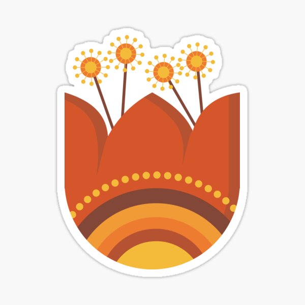 Orange Bloom Sticker