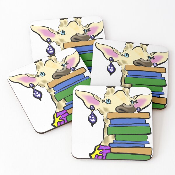 Item preview, Giraffe with Stack of Books designed and sold by SureFootedDream.