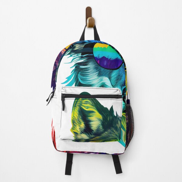 Item preview, Stylized Wolf Head with Rainbow Colors designed and sold by PixelProphets.