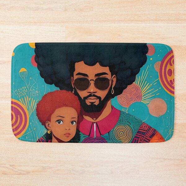 Aperçu de l'œuvre Famille coupe afro style seventies créée et vendue par MamaO1.