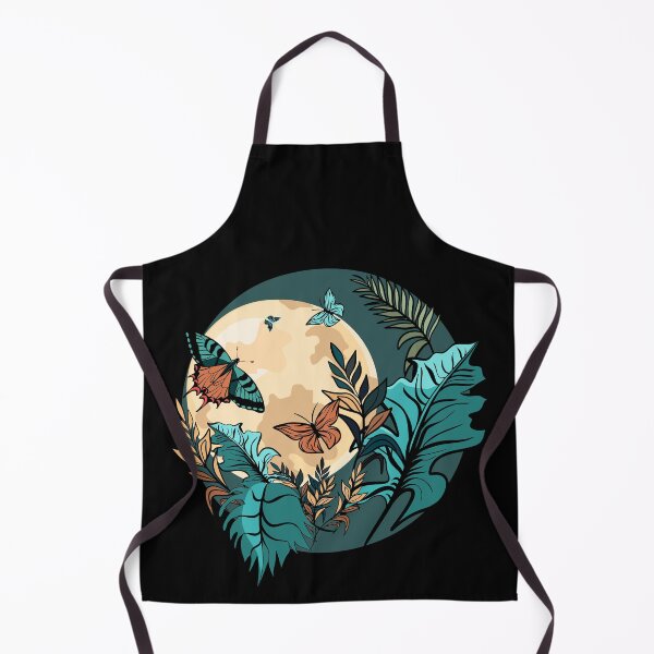 Item preview, Tropical plants and butterflies with moonlight designed and sold by Mashusha-art.