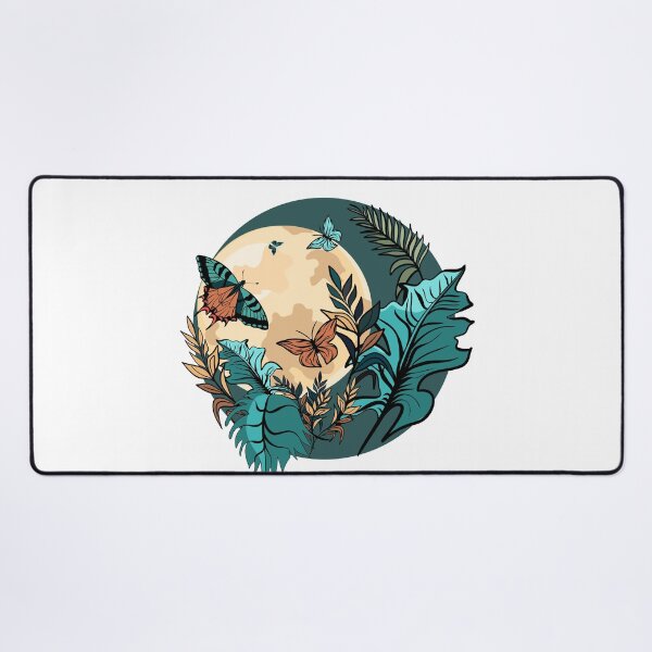 Item preview, Tropical plants and butterflies with moonlight designed and sold by Mashusha-art.