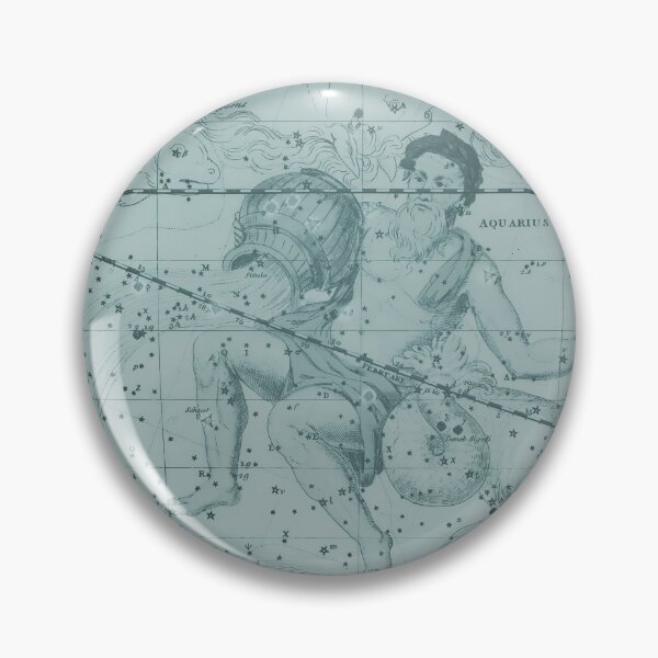 Item preview, Vintage Aquarius Constellation Star Map, Dark Aqua  designed and sold by notsweettea.