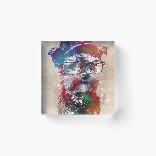 Item preview, Dog hipster graphic art #dog designed and sold by JBJart.