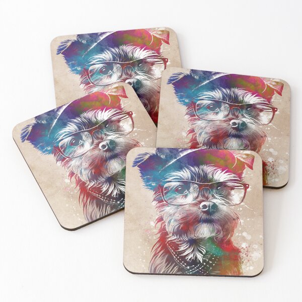 Item preview, Dog hipster graphic art #dog designed and sold by JBJart.