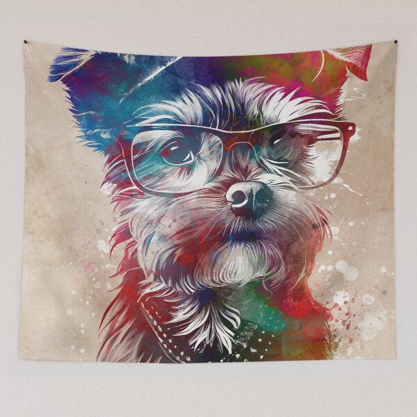 Item preview, Dog hipster graphic art #dog designed and sold by JBJart.