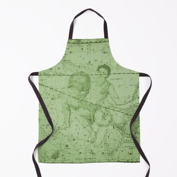 Item preview, Vintage Aquarius Constellation Star Map, Green designed and sold by notsweettea.